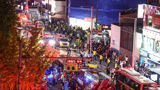 Las imágenes de la tragedia de la celebración de Halloween en Seúl
