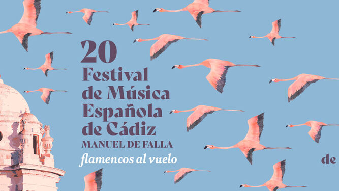 Cartel del XX aniversario del Festival de Música Española de Cádiz.