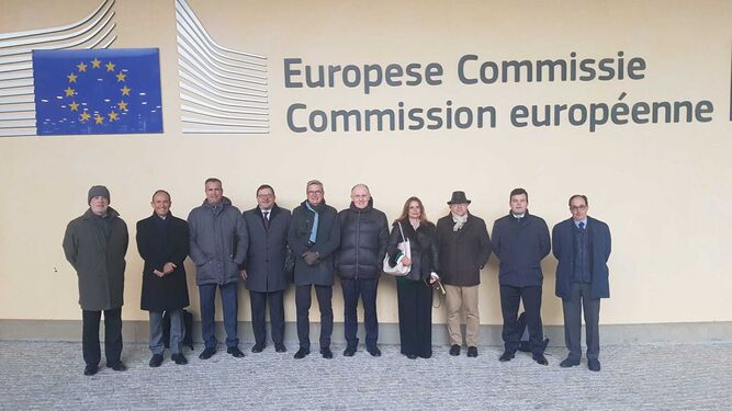 Miembros de la delegación de Cesur en Bruselas.