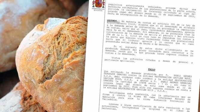 El pleito del pan: condenan a un restaurante a devolver los 7 euros que cobró por el pan a un cliente