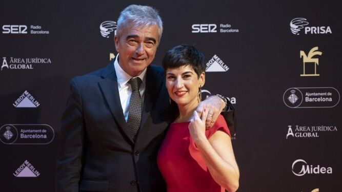 Carles Francino acudió a la gala de los premios Ondas con su mujer, la periodista Gema Muñoz.