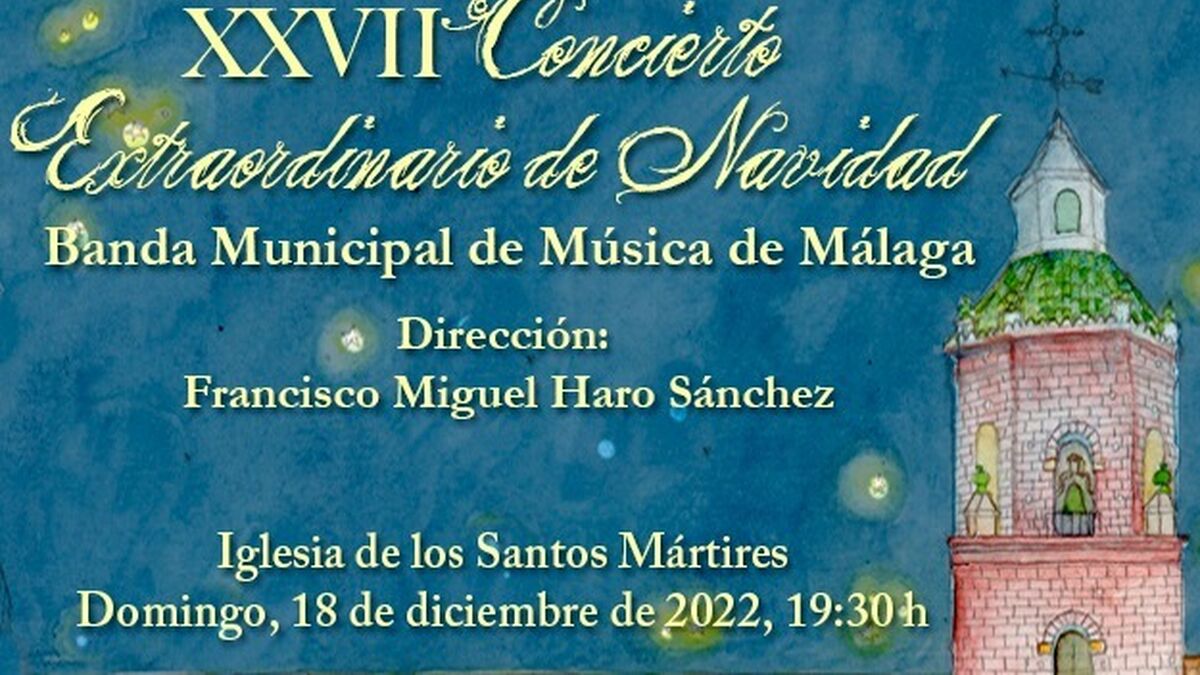 El tradicional Concierto Extraordinario de Navidad de la Banda Municipal de  Málaga será este domingo