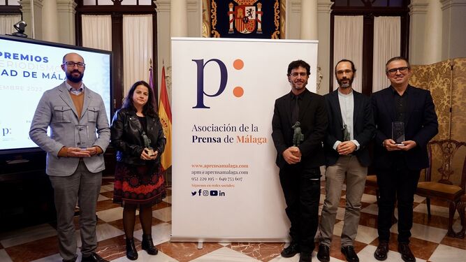 Los galardonados en los XIII Premios de Periodismo Ciudad de Málaga.