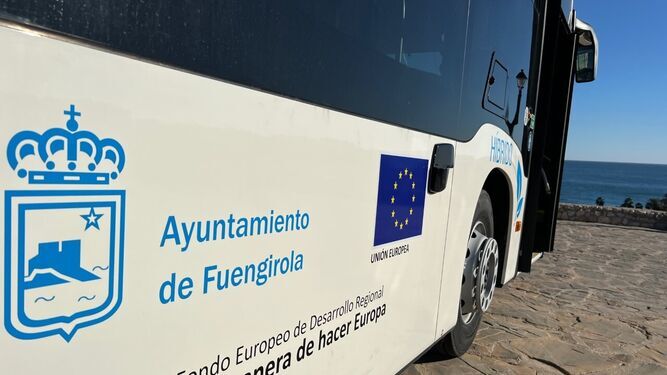 Un autobús del transporte urbano de Fuengirola.