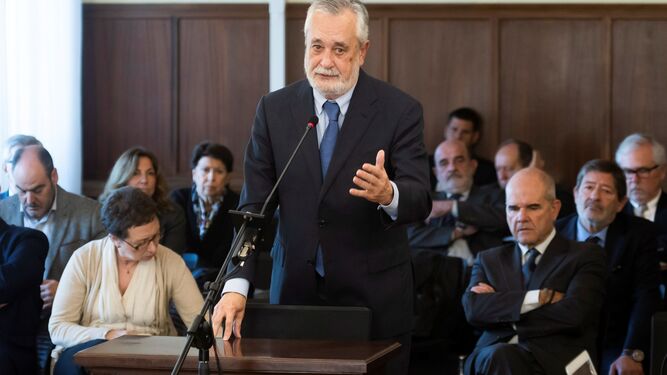 José Antonio Griñán, en su comparecencia ante el juez en el juicio de los ERE