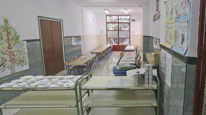 El comedor de un colegio de Málaga.