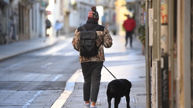 Frío el pasado fin de semana en las calles de Málaga capital.