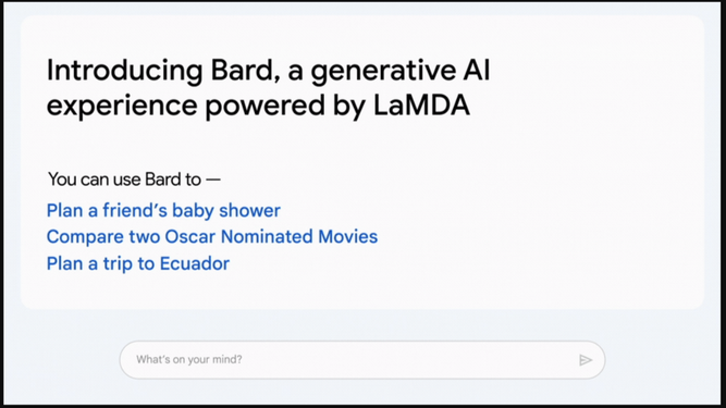 Bard, el chatbot de Google para competir con ChatGPT