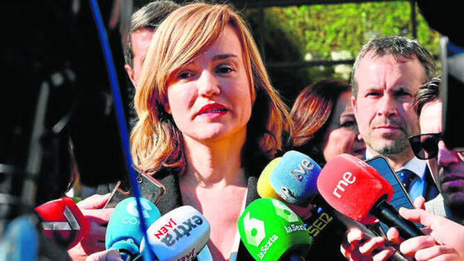 La ministra de Educación y Formación Profesional, Pilar Alegría, en una comparecencia en Jaén.