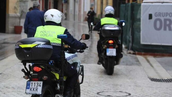 Agentes de la Policía Local en Málaga.