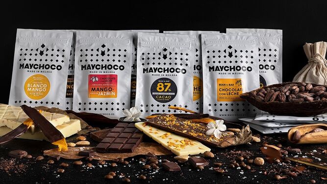 Algunos de los chocolates de Maychoco.