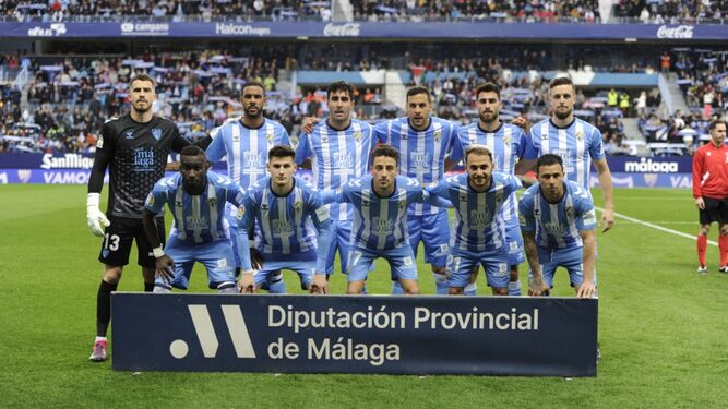 El once del Málaga CF ante el Racing