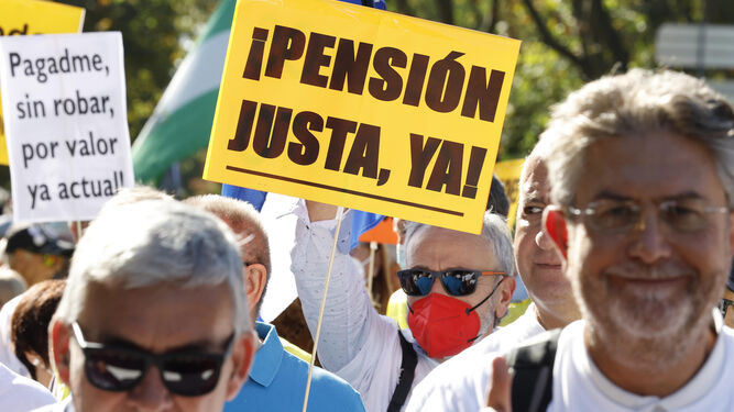 Manifestación de pensionistas en Madrid