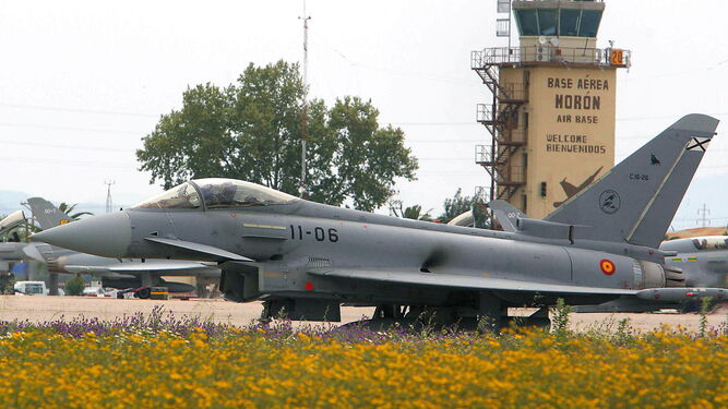 Imagen del actual Eurofighter en la base de Morón de la Frontera