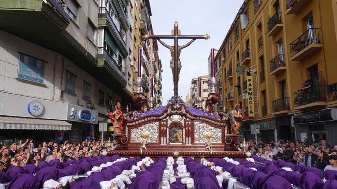 El Cristo de Zamarrilla, este Jueves Santo en Málaga.