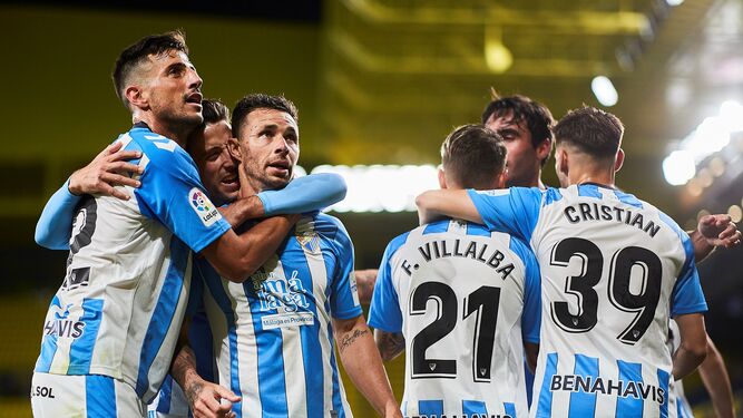 Celebración del gol de Rubén Castro ante el Villarreal B