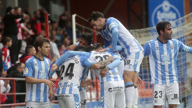 Celebración del gol de Rubén Castro en Lugo