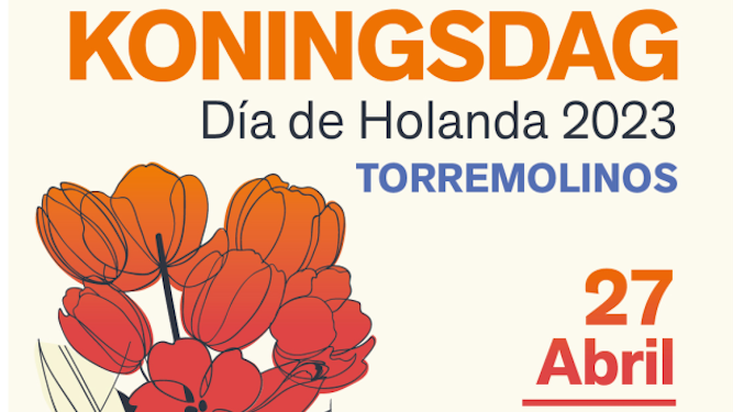 Cartel del Día de Holanda en Torremolinos.