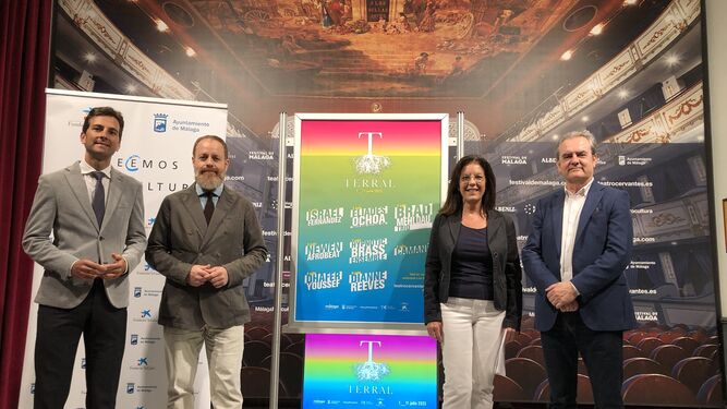 De izda. a dcha., Francisco Ramos, Juan Carlos Barroso, Susana Martín y Juan Antonio Vigar en la presentación de Terral 2023