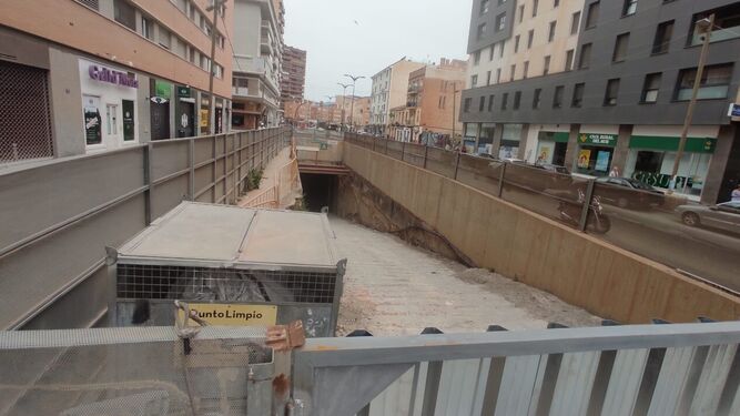 Túnel del Metro de Málaga en Callejones del Perchel sobre el que se va a actuar.