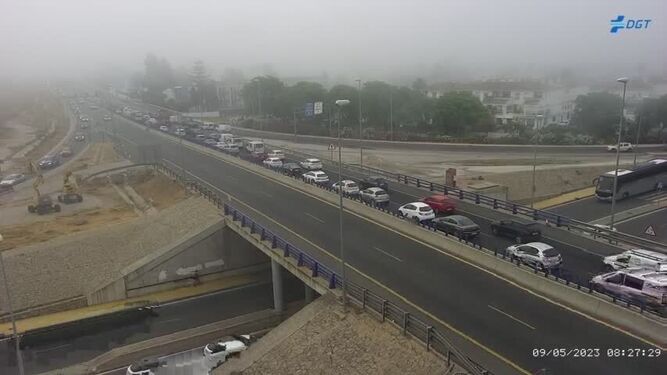 Niebla, este martes, en la autovía A7 en la provincia.