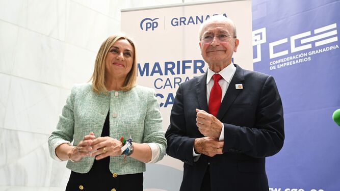 Marifrán Carazo y Francisco de la Torre, este miércoles en Granada.