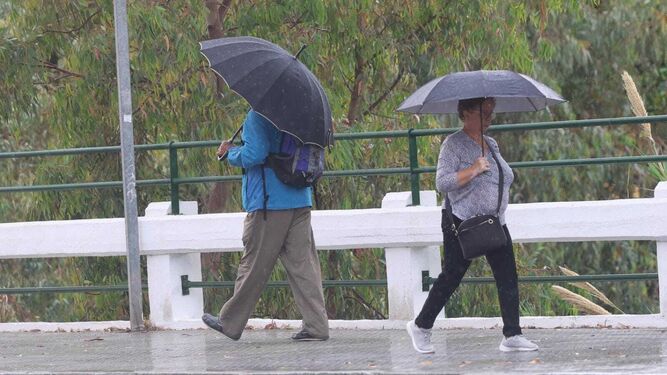La llegada de las lluvias a Málaga capital después de 73 días.