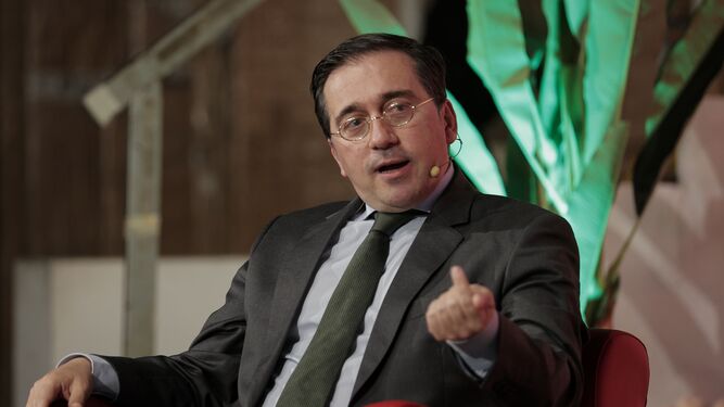 José Manuel Albares, ministro de Asuntos Exteriores español, en un acto reciente en Valencia