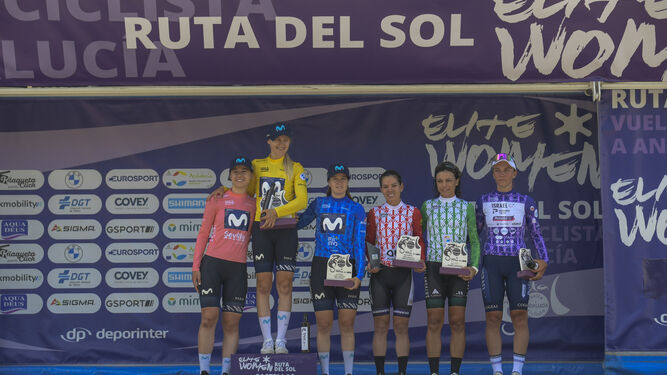 El podio de la Vuelta a Andalucía.