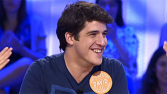 David Leo, sin la barba que luce actualmente, en 2016 en el concurso 'Pasapalabra', en Telecinco