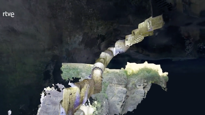 Una captura del escáner 3D a la Casa del Rey Moro.