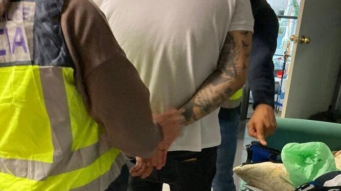 Uno de los detenidos en la operación 'Pescador' por los altercados tras el partido Málaga-Ibiza.