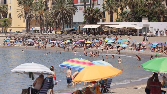 Lleno en las playas de Málaga