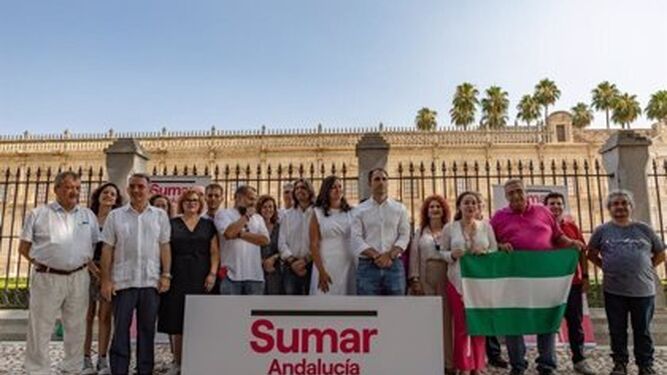 Presentación de candidatos de Sumar Andalucía para las elecciones generales del 23 de julio en Sevilla.
