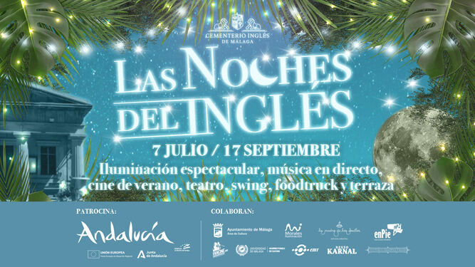 Las Noches del Inglés en Málaga: música, ocio y luces este verano en el camposanto más antiguo de España