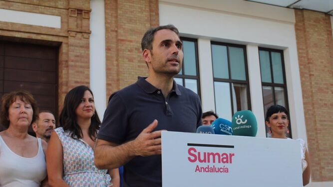 El candidato de Sumar al Congreso por Málaga, Toni Valero.
