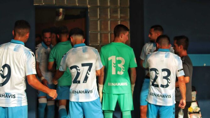 Los jugadores del Málaga