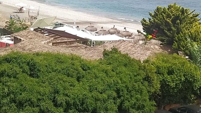 Vista desde arriba del Restaurante Varadero Beach en Torrox