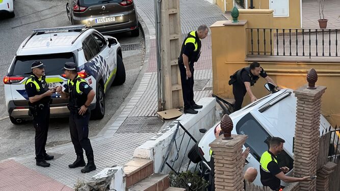 Accidente de tráfico este martes, en Málaga capital.
