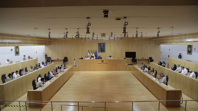 Pleno extraordinario celebrado en la Diputación de Málaga.