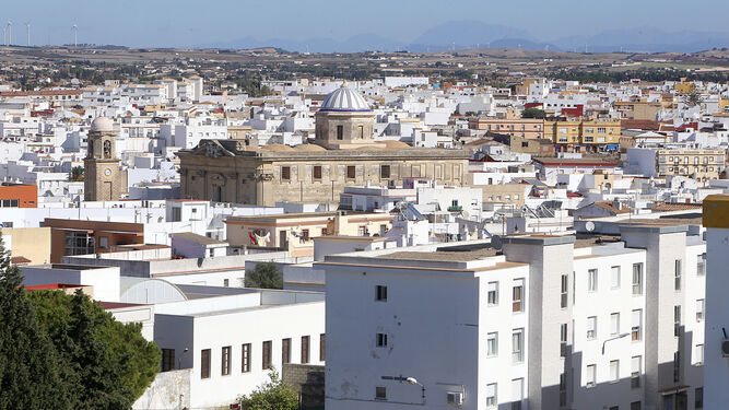 Vista panorámica de una parte del casco  urbano del término chiclanero.
