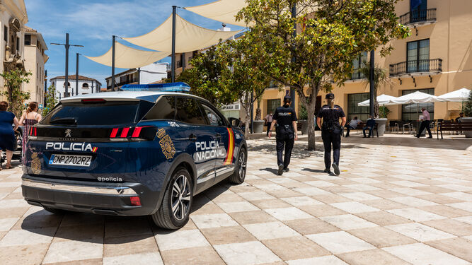 Policía Nacional en Vélez-Málaga.
