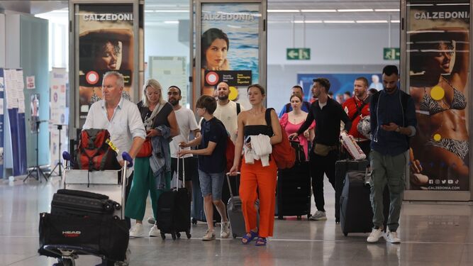 Llegada de viajeros al Aeropuerto de Málaga.