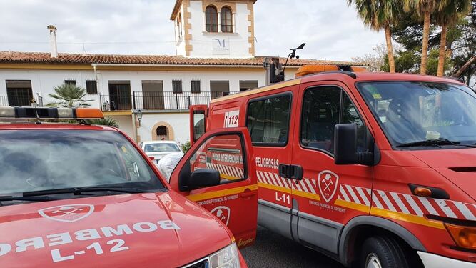 Vehículos aparcados en el Consorcio Provincial de Bomberos  (CBP) de Málaga en una imagen de archivo.
