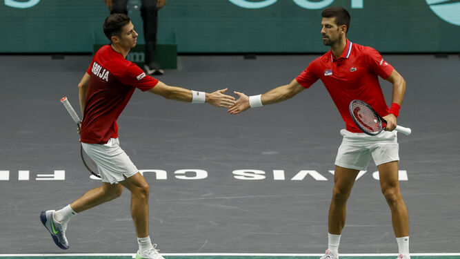 Djokovic y Cacic, pareja de dobles de Serbia ante República Checa.