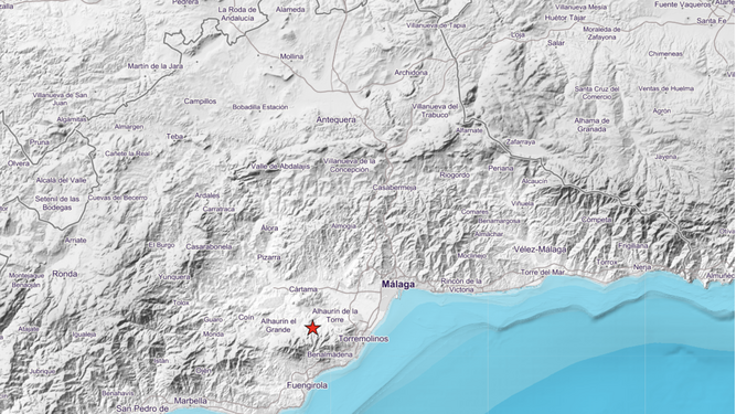 Punto exacto del lugar donde se ha registrado el terremoto.