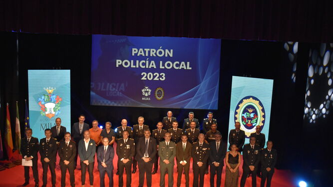 El acto de celebración del Patrón de la Policía Local de Mijas.