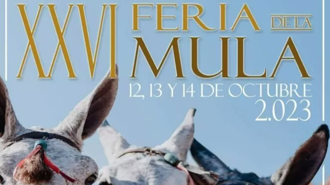 Cartel promocional de la XXVI Feria de la Mula de Arenas.