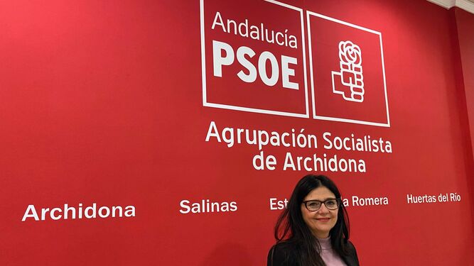 La secretaria general del PSOE de Archidona, Mercedes Montero.
