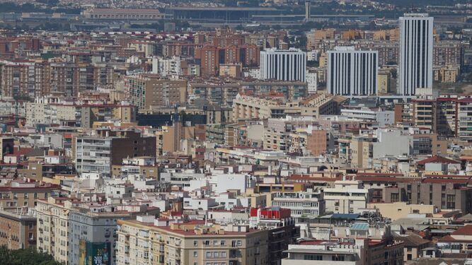 Vista de viviendas en la ciudad de Málaga.
